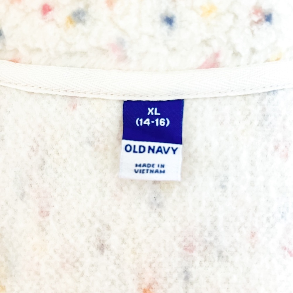 Old Navy Cozy Sherpa Printed Zip-Front Jacket - Confetti/Pink, Size XL (14-16) - Picture 2 of 10